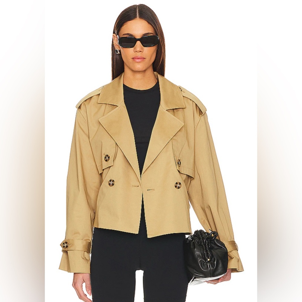 Favorite Daughter The Cropped Charles Trench in Sand. Nwt size Medium - Picture 2 of 10